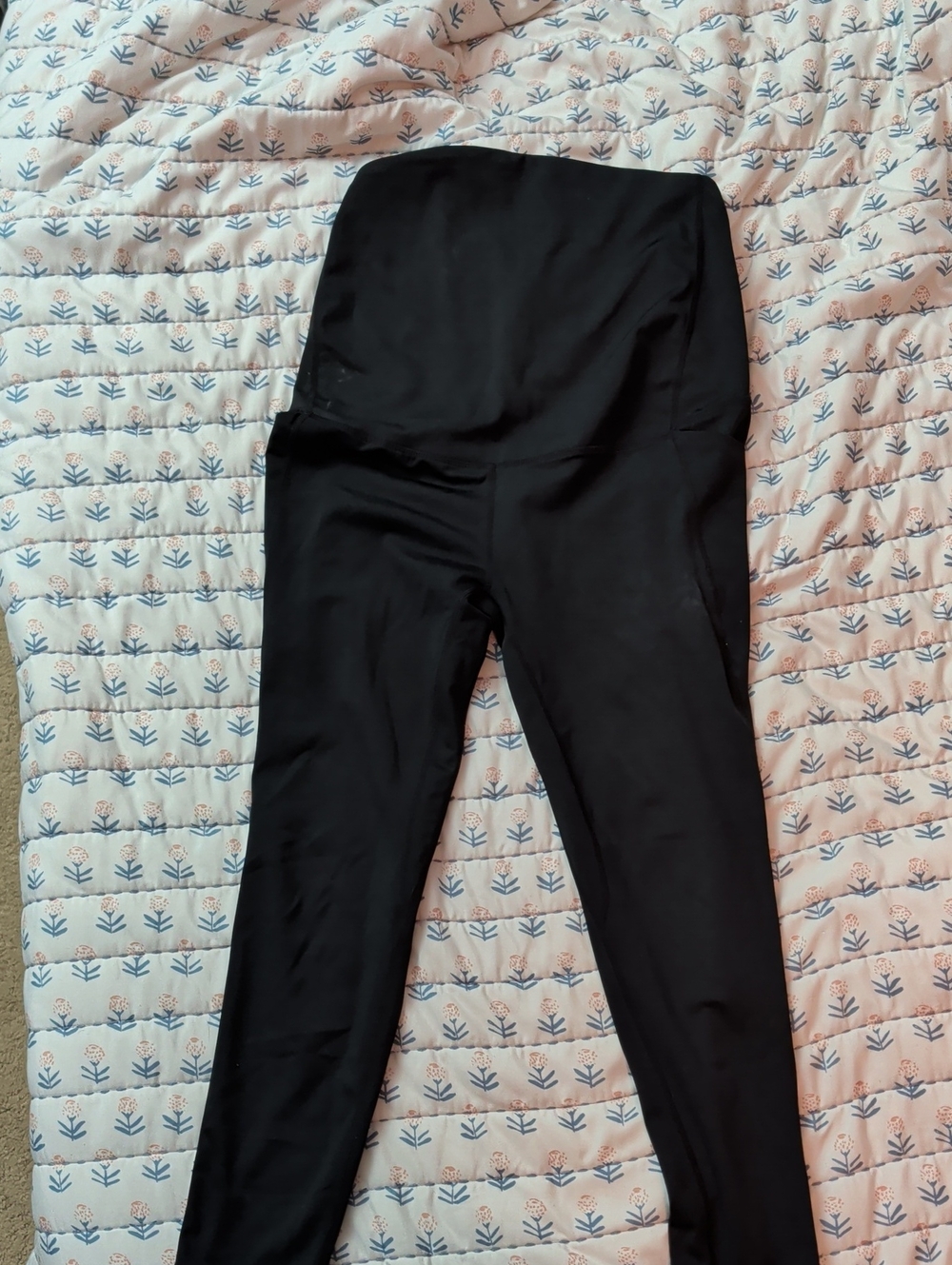 Senita Athletics Black High-Rise Maternity Leggings
